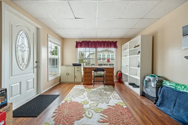 a very nice looking room with a large window