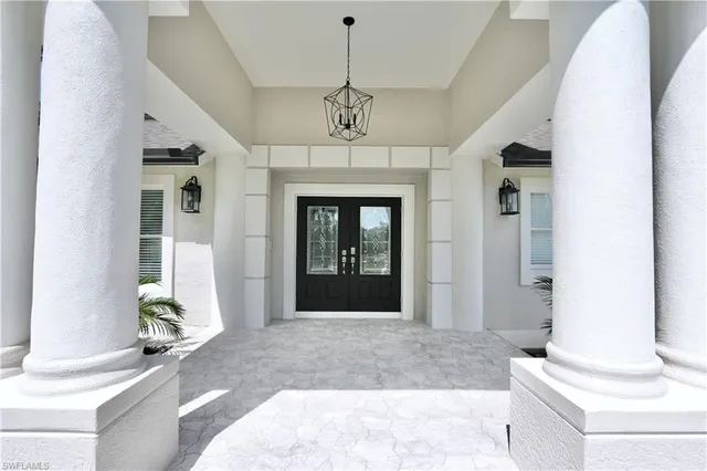 a front view of a house