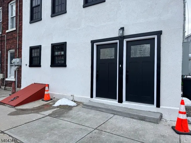 a view of a lounge chair in front of a building