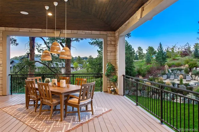 a outdoor view with a sitting space