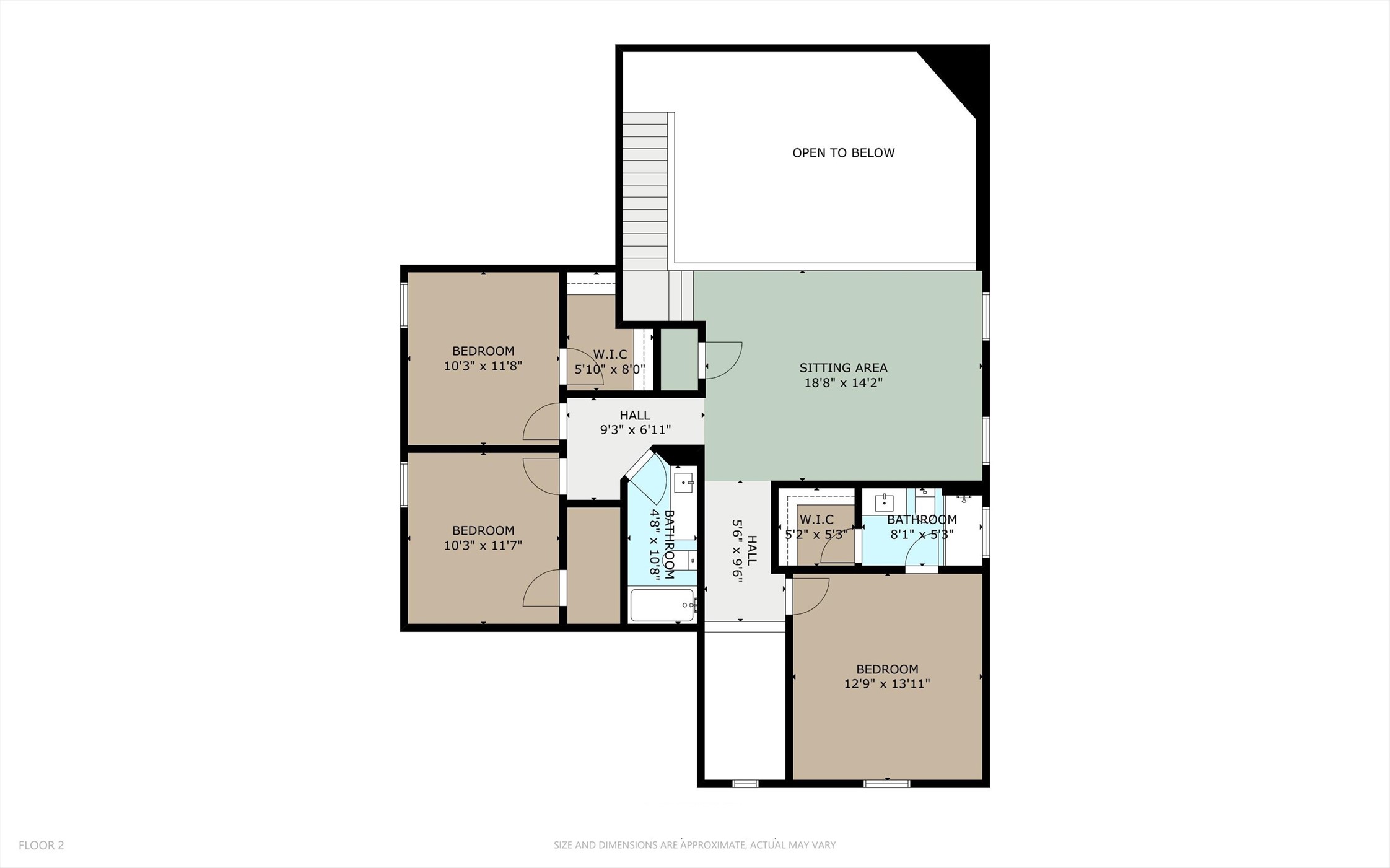 4216 Mercer Road Georgetown, TX 78628 - Photo 40 of 40 2nd floor room layout