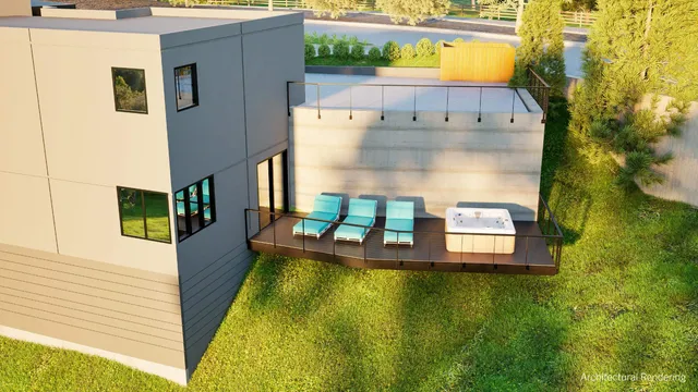 a view of a house with pool