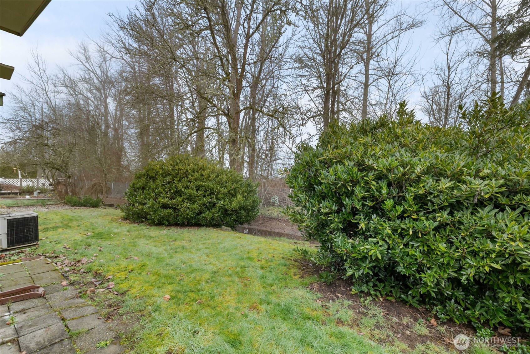 836 Harman Way South, Unit 33 Orting, WA 98360 - Photo 27 of 30 a view of a backyard with potted plants and large trees