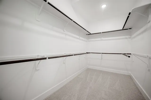 a view of small space with racks on the wall