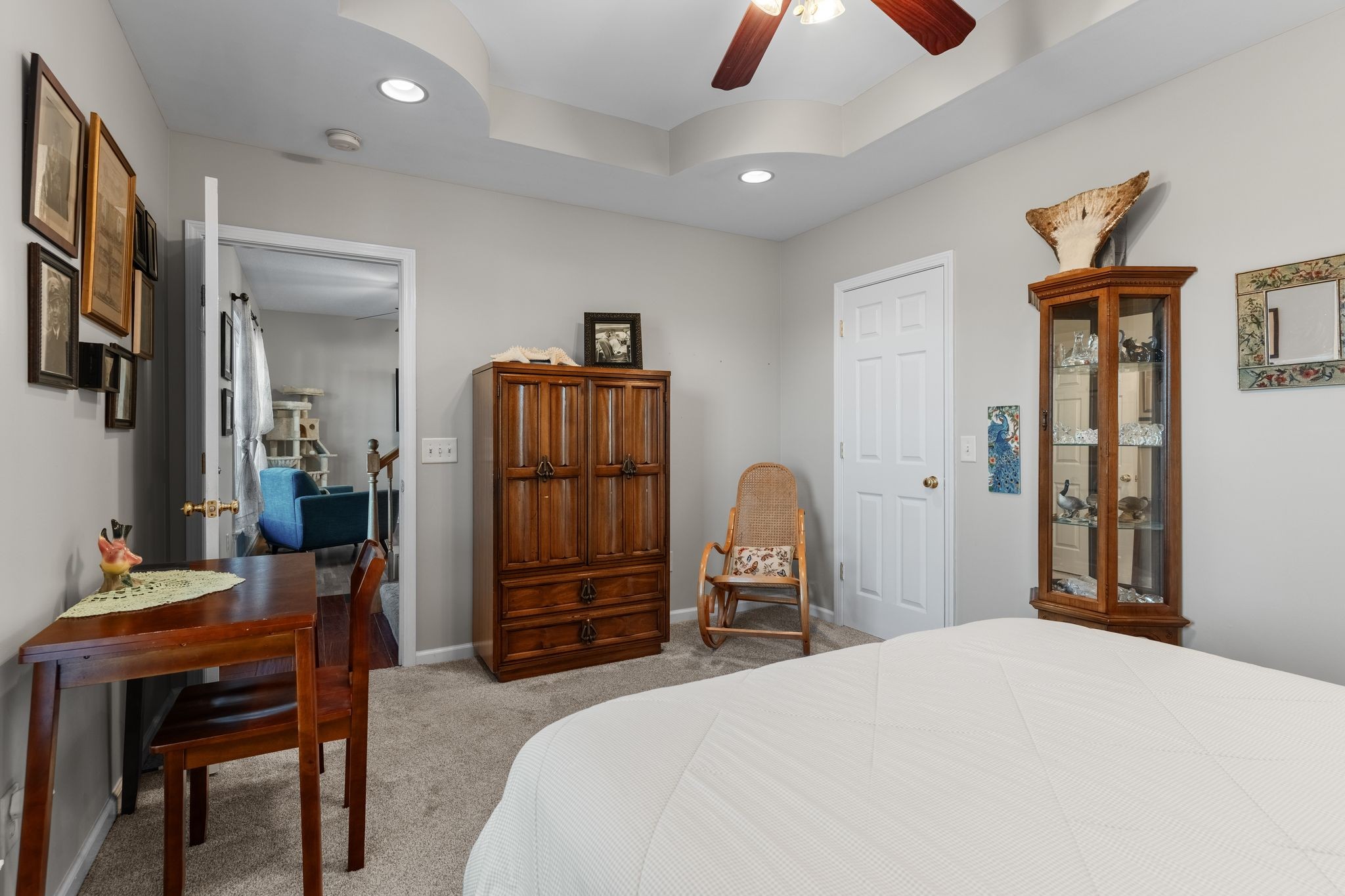 3736 Armstrong Road Springfield, TN 37172 - Photo 15 of 60 a bedroom with a bed and a chandelier