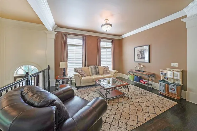 a living room with furniture or couch and a window