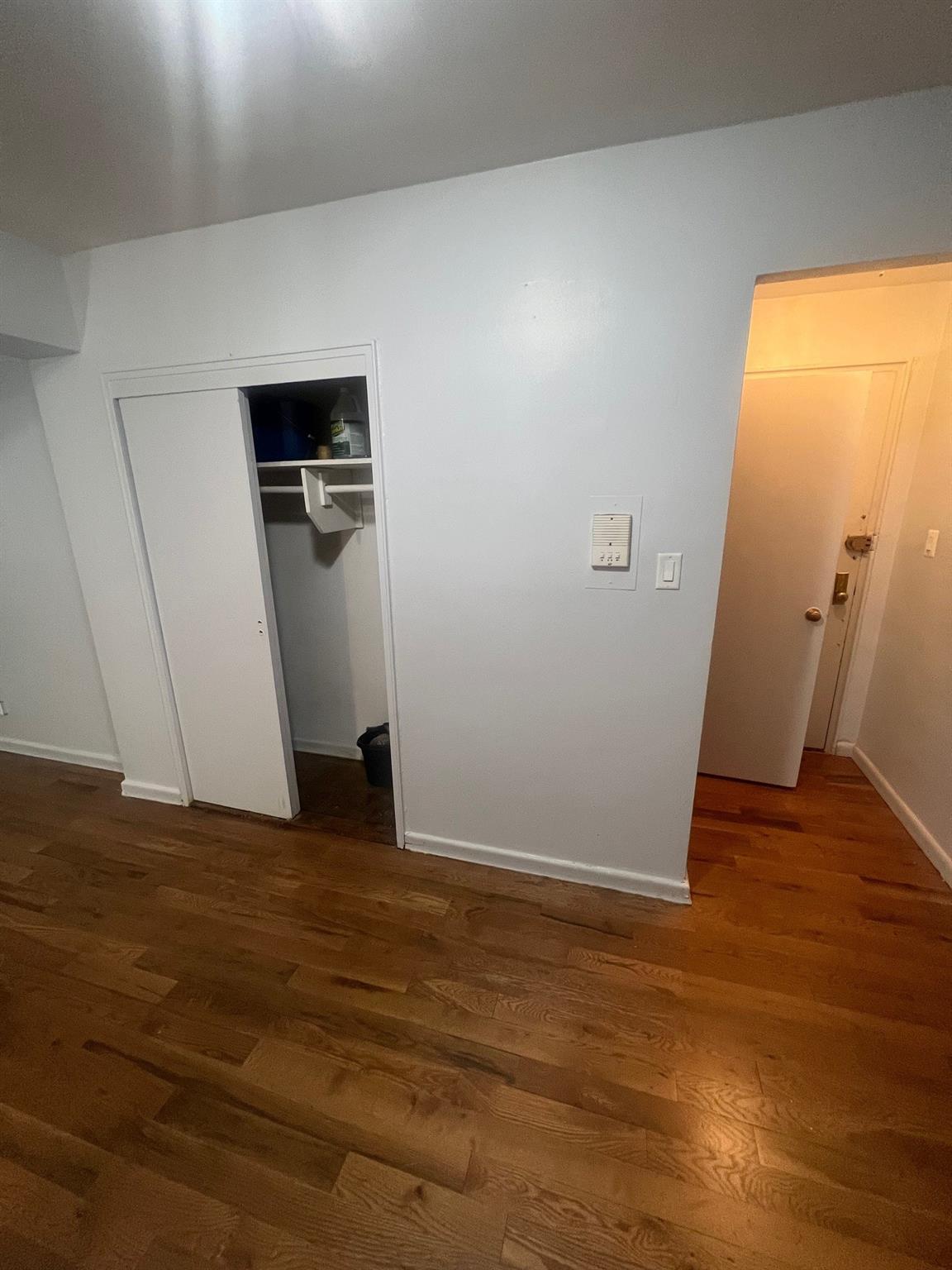 285 East 35th Street, Unit 2D Brooklyn, NY 11203 - Photo 15 of 21 Unfurnished bedroom featuring dark wood-style flooring and a closet