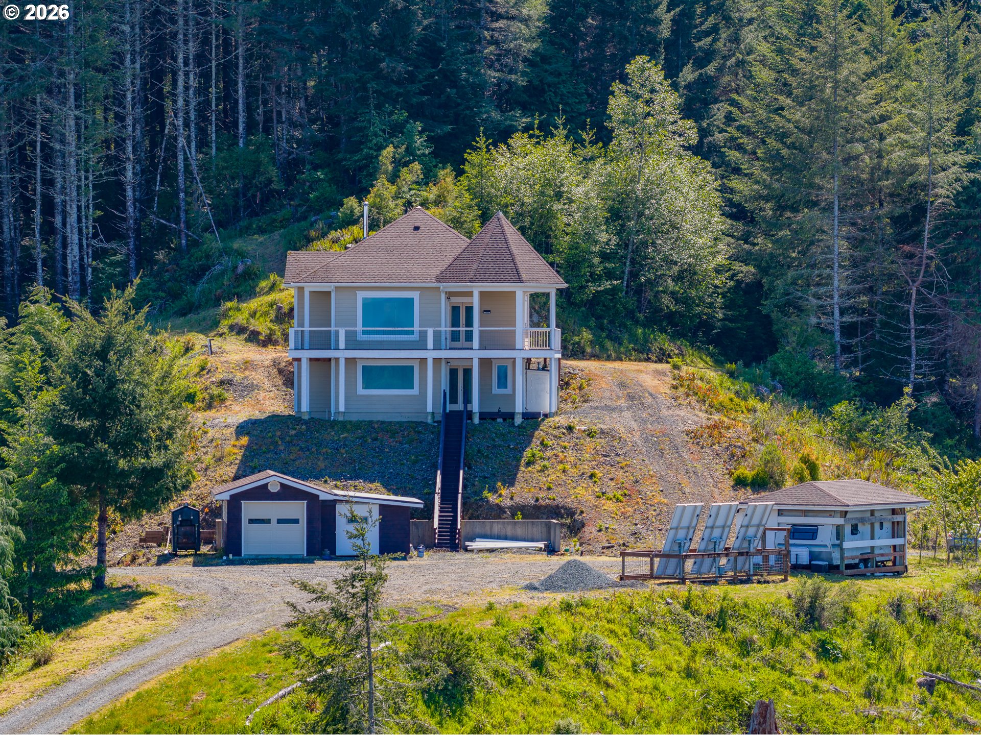 46345 Dement Creek Road Broadbent, OR 97414 - Photo 2 of 47 a view of a house with a yard