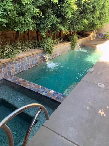 a view of backyard with outdoor space