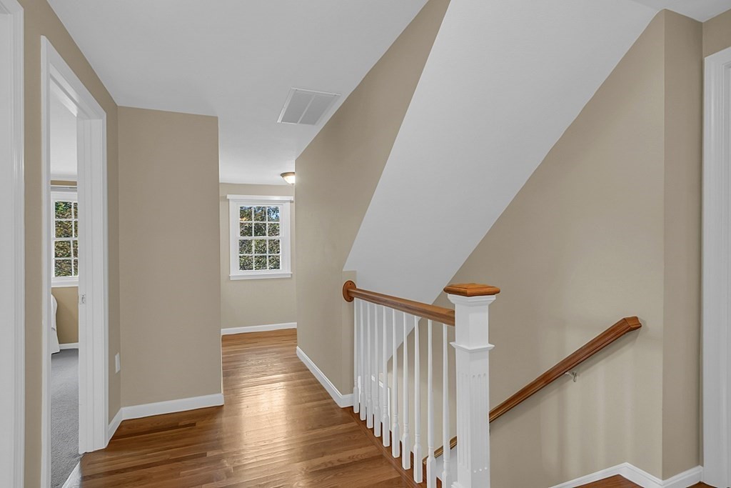 27 Sable Run Lane Methuen, MA 01844 - Photo 32 of 42 a view of a hallway with wooden floor and stairs