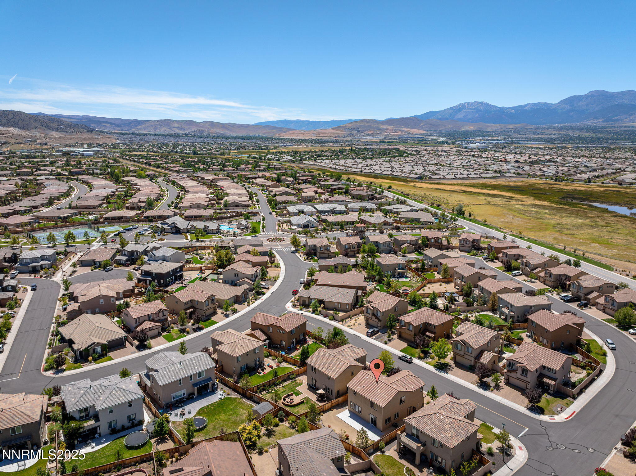 9610 Eventer Lane Reno, NV 89521 - Photo 34 of 38 an aerial view of residential building with outdoor space