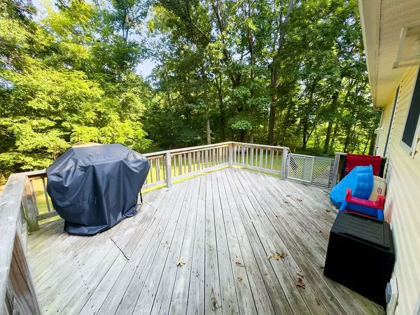 a view of outdoor space and deck
