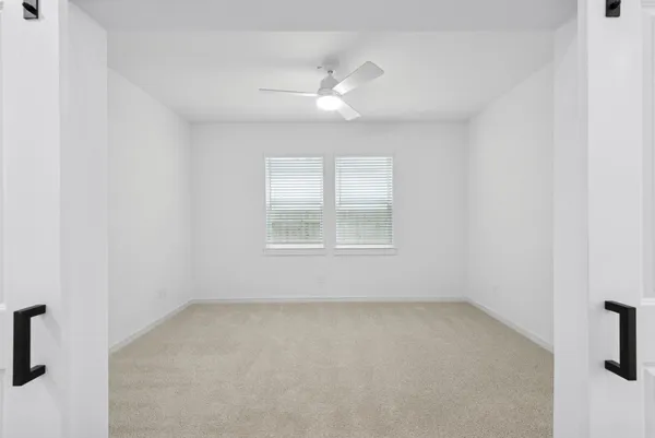 an empty room with a window