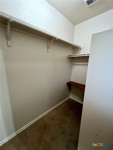 a small space with a closet
