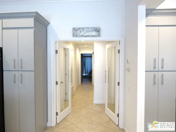 a view of a hallway with a elevator