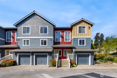 an aerial view of multiple house
