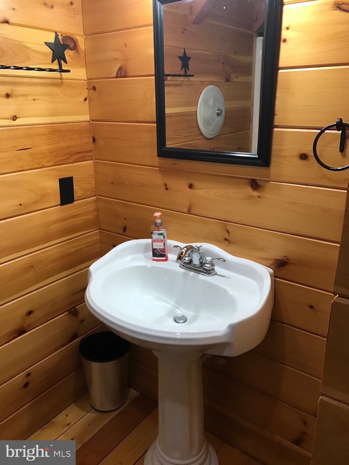205 Meadow Hill Lane Rileyville, VA 22650 - Photo 27 of 53 a bathroom with a sink and a mirror