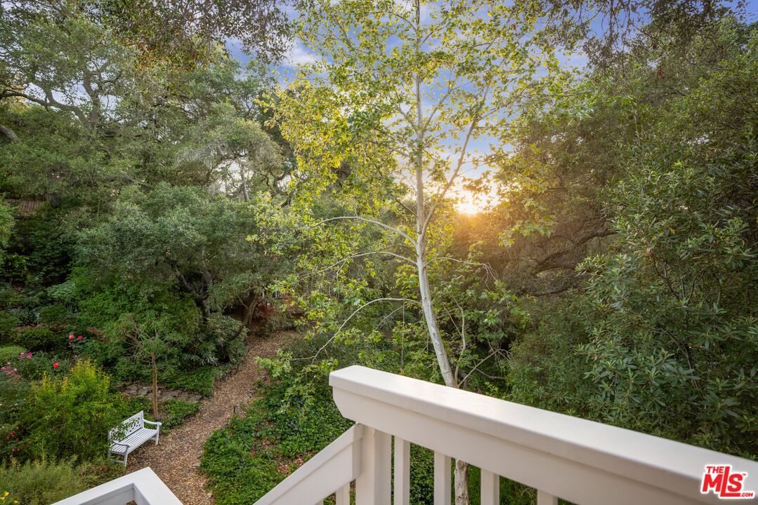 21714 Encina Road Topanga, CA 90290 - Photo 33 of 45 a view of a forest from balcony