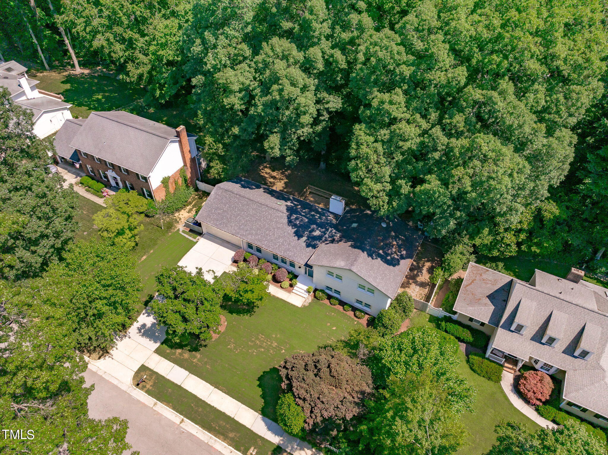 517 Compton Road Raleigh, NC 27609 - Photo 46 of 51 an aerial view of a house with an outdoor space