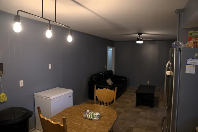 a room with furniture