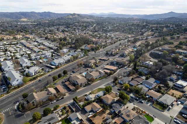 an aerial view of a city