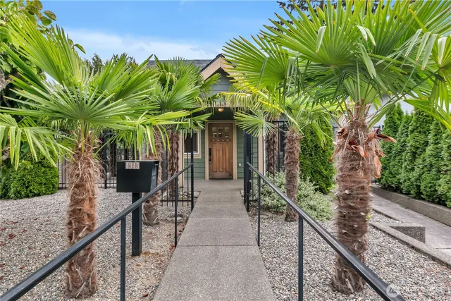 a view of entryway with wooden stairs