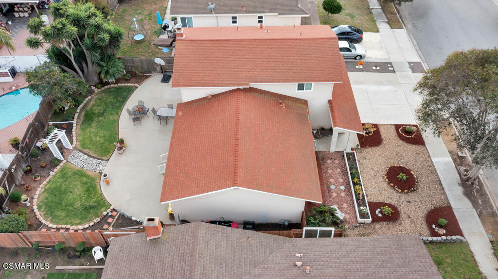 1300 Rachel Drive Oxnard, CA 93030 - Photo 35 of 50 an aerial view of a house with a yard and potted plants