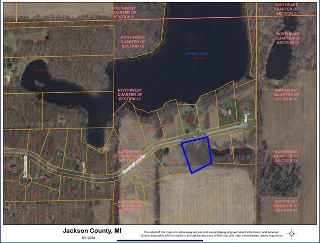 $22,900 | Lot 16 Campbell Lake Drive, Parma, MI 49269