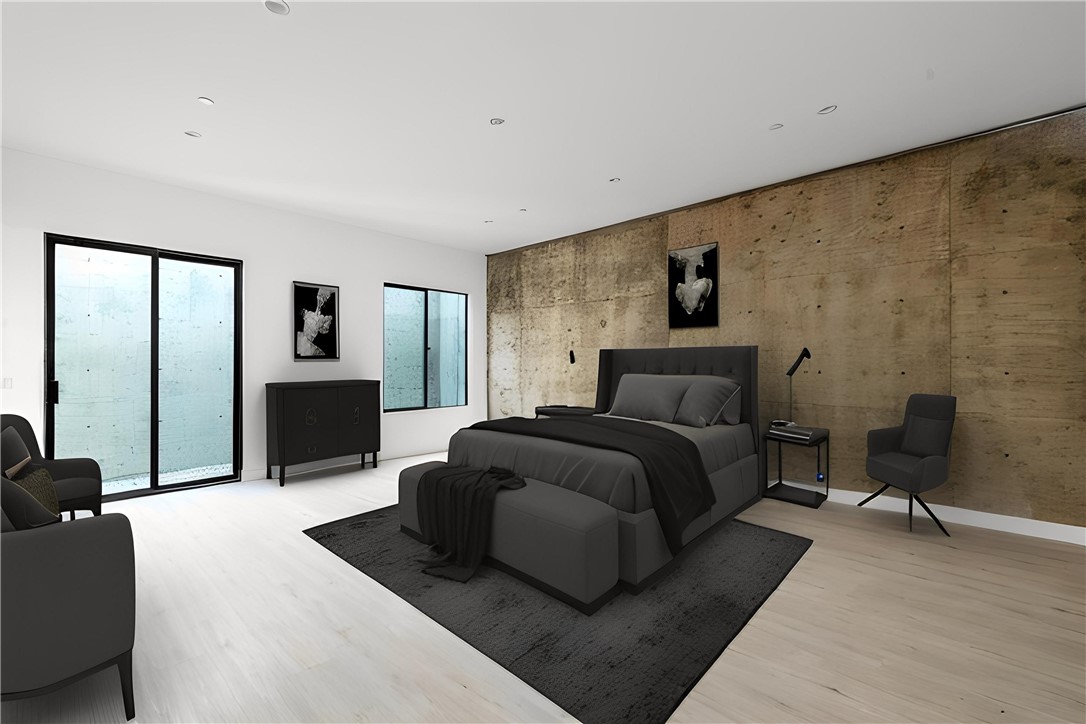 28896 Vacation Drive Canyon Lake, CA 92587 - Photo 30 of 39 a bedroom with a bed and wooden floor