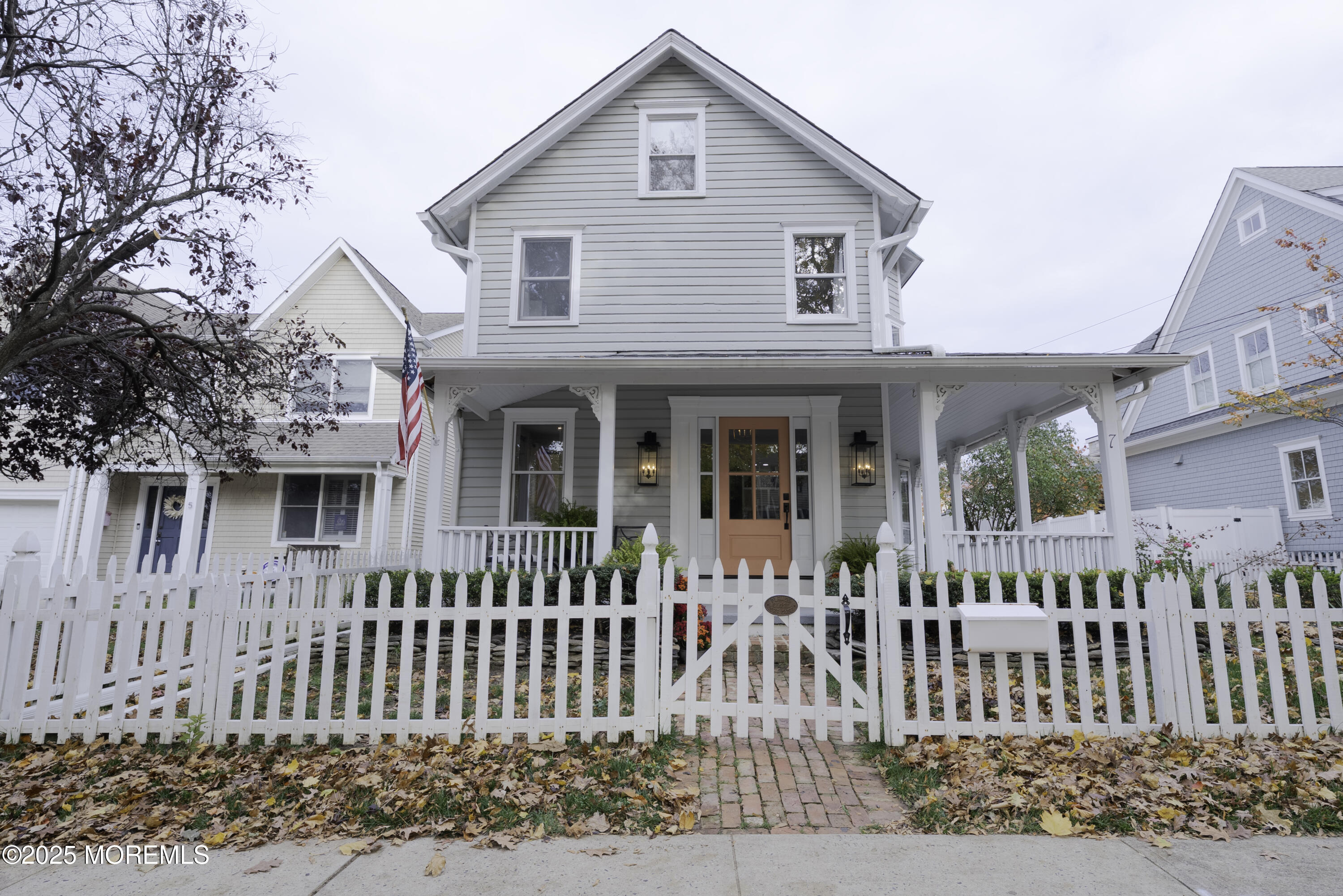 a front view of a house with a porch