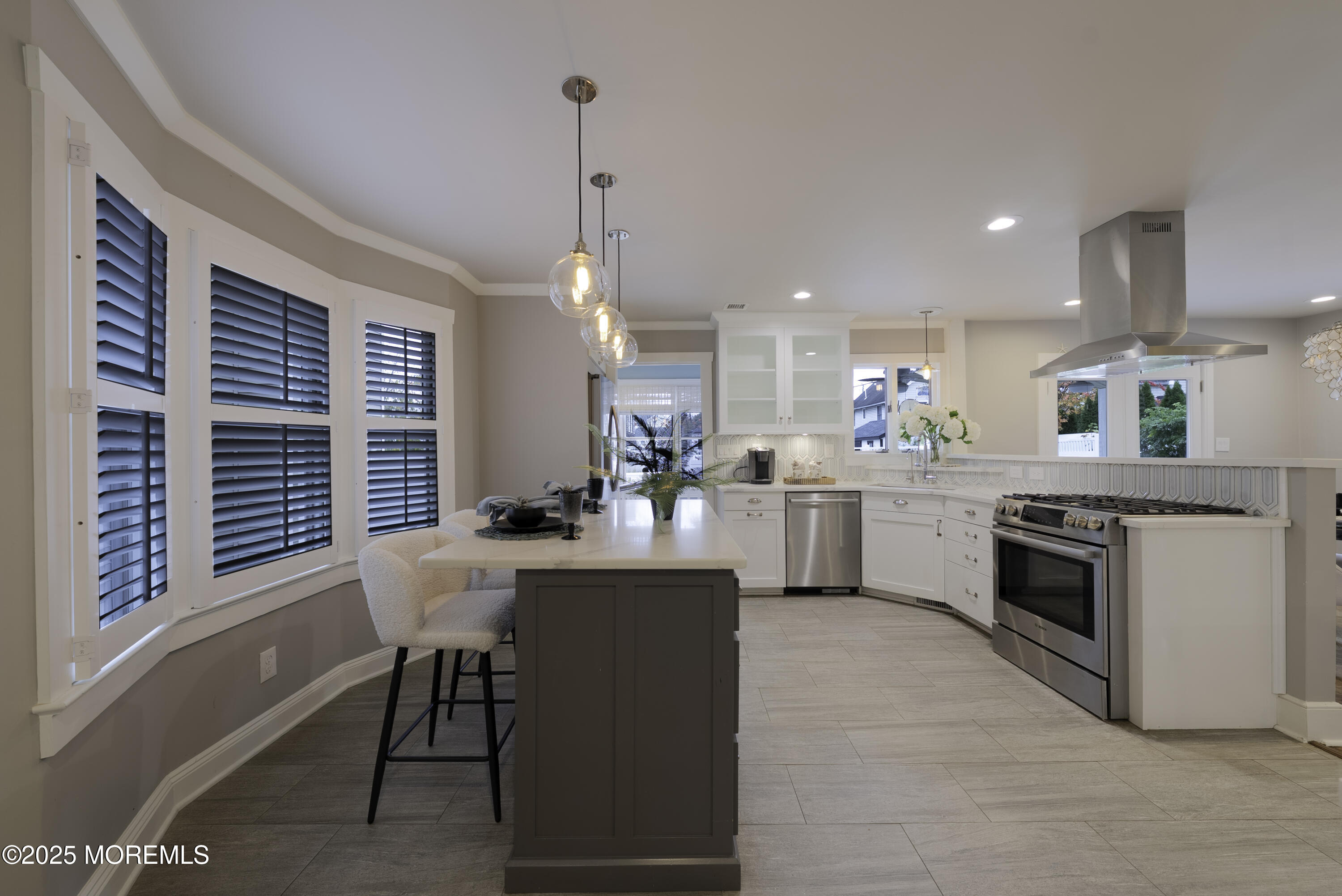 7 Allen Street Rumson, NJ 07760 - Photo 12 of 36 a kitchen with a sink stainless steel appliances and windows