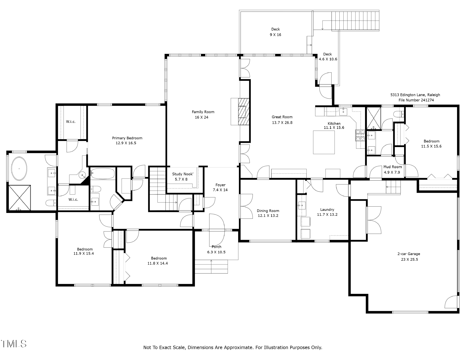 5313 Edington Lane Raleigh, NC 27604 - Photo 46 of 47 a picture of floor plan