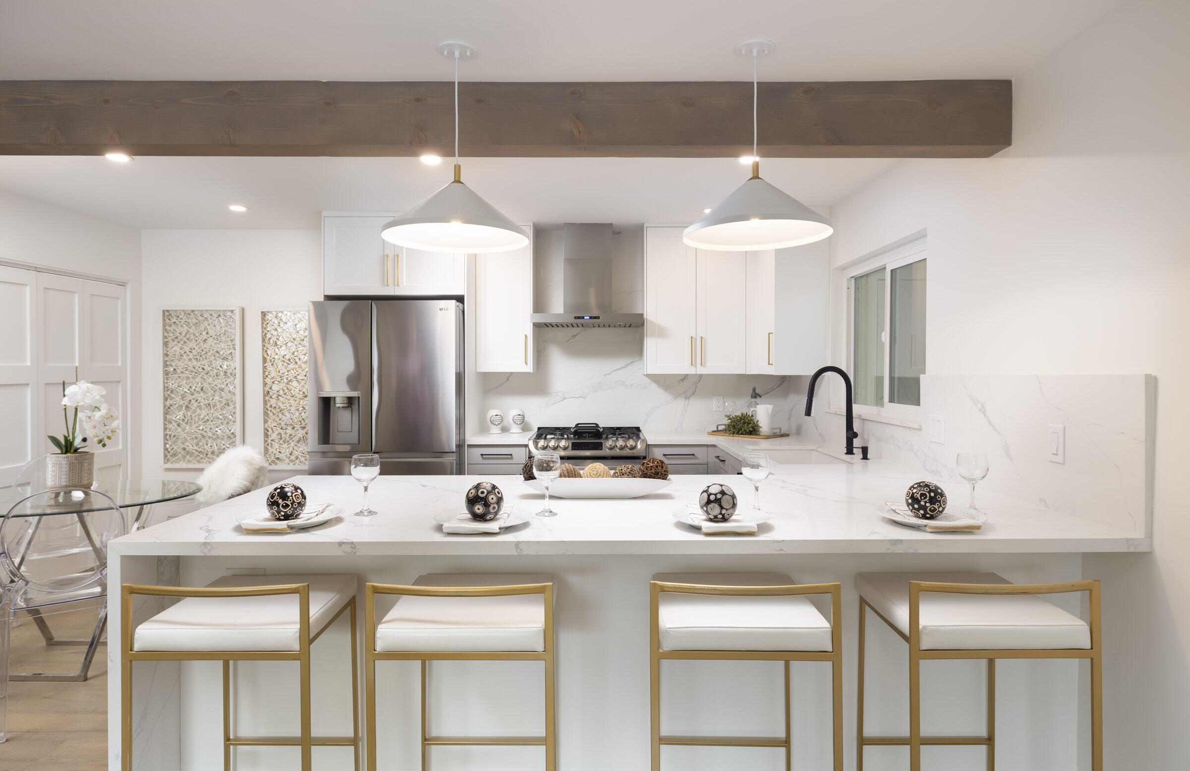 373 Northgate Drive, Unit A Goleta, CA 93117 - Photo 11 of 37 a kitchen with a sink and a refrigerator