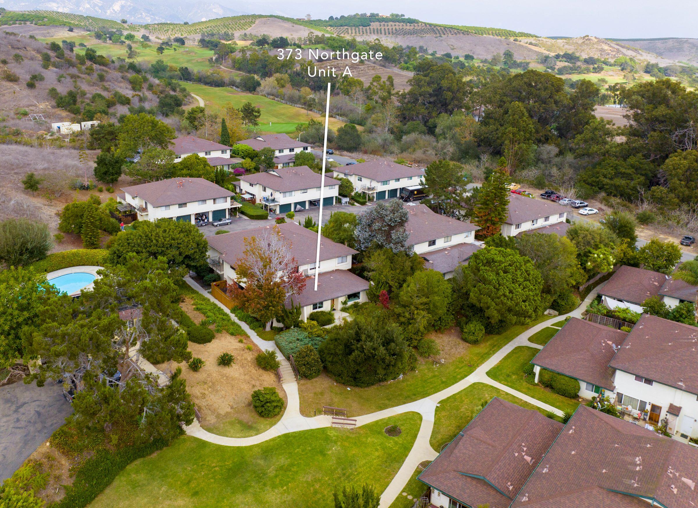 373 Northgate Drive, Unit A Goleta, CA 93117 - Photo 5 of 37 an aerial view of residential houses with outdoor space