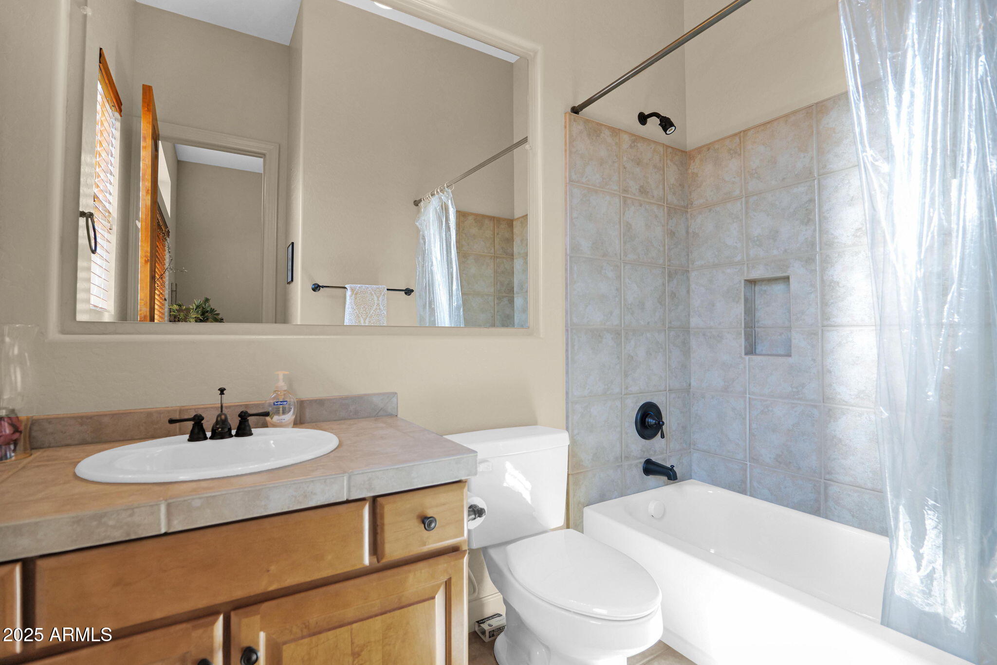 4207 North Arboles Circle Mesa, AZ 85207 - Photo 36 of 71 a bathroom with a sink toilet and shower