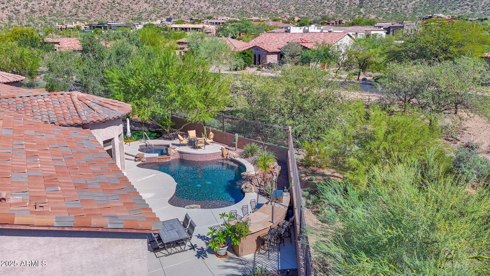 4207 North Arboles Circle Mesa, AZ 85207 - Photo 48 of 71 an aerial view of a house with garden space and street view