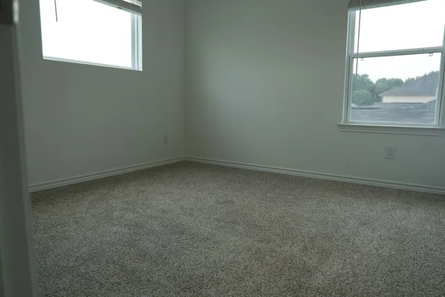 an empty room with a window