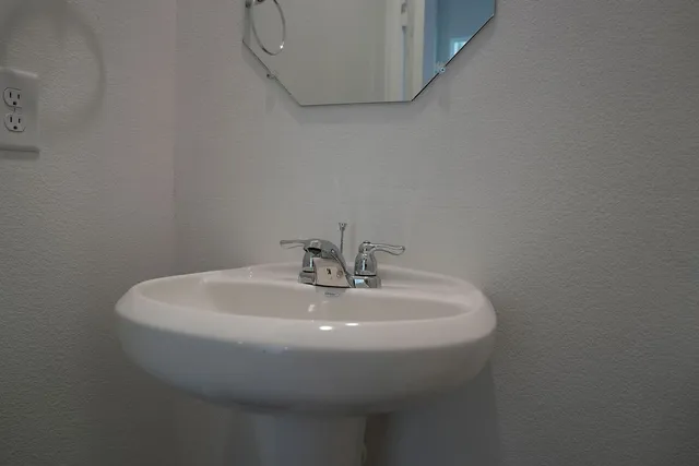 a bathroom with a sink