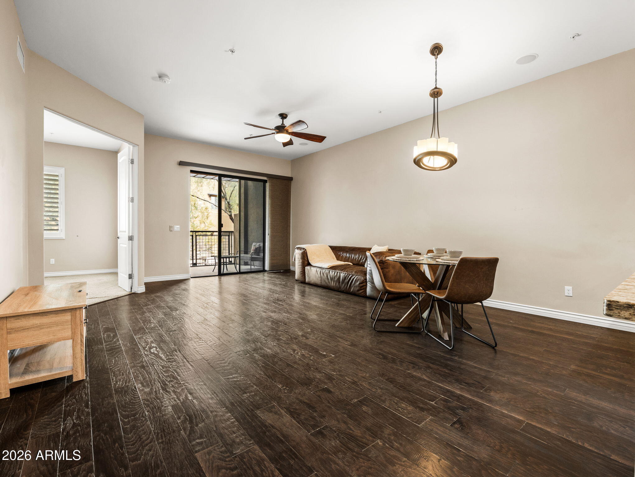36600 North Cave Creek Road, Unit B14 Cave Creek, AZ 85331 - Photo 8 of 29 a view of a livingroom with furniture and wooden floor