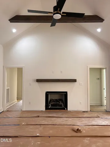 a view of a livingroom with a fireplace