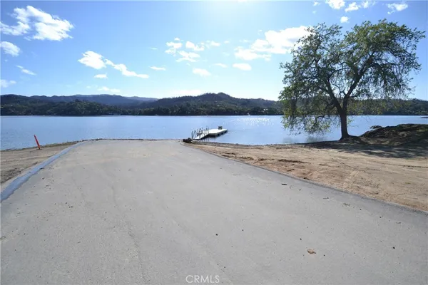 a view of lake from sunset