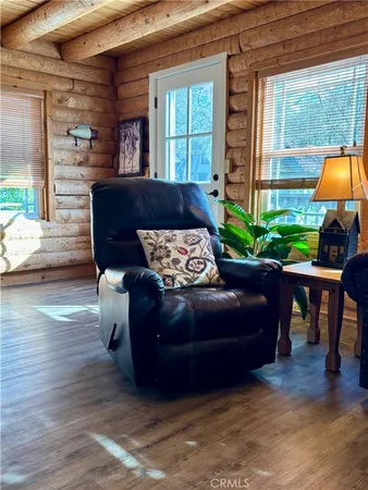 a living room with furniture a window and a fireplace