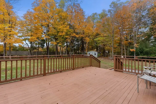 a view of balcony with deck