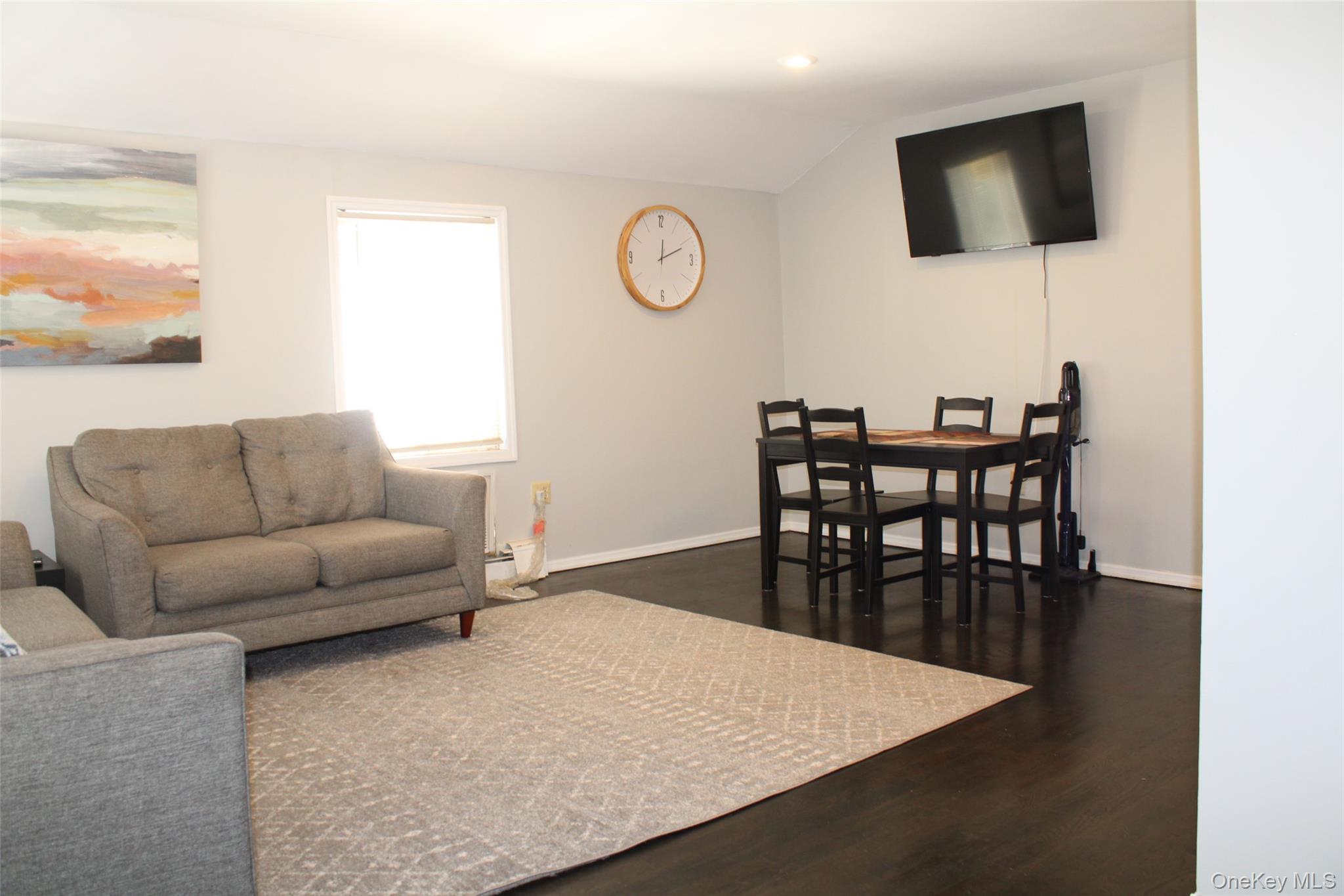 219-19 143rd Road Queens, NY 11413 - Photo 9 of 10 a living room with furniture wooden floor and a flat screen tv