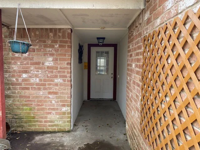a view of an entryway door