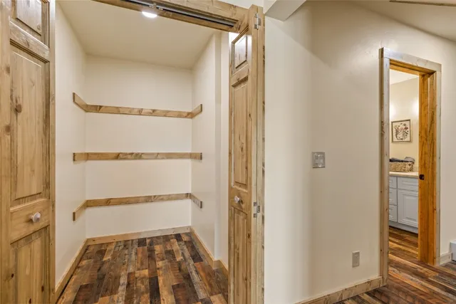 a view of a walk in closet