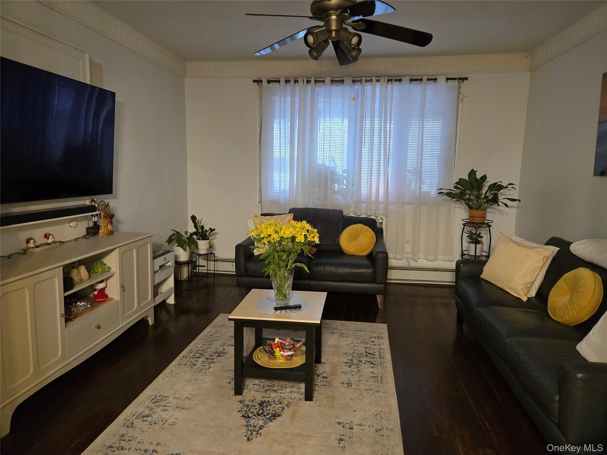 88-30 75th Street Queens, NY 11421 - Photo 6 of 23 a living room with furniture and a flat screen tv