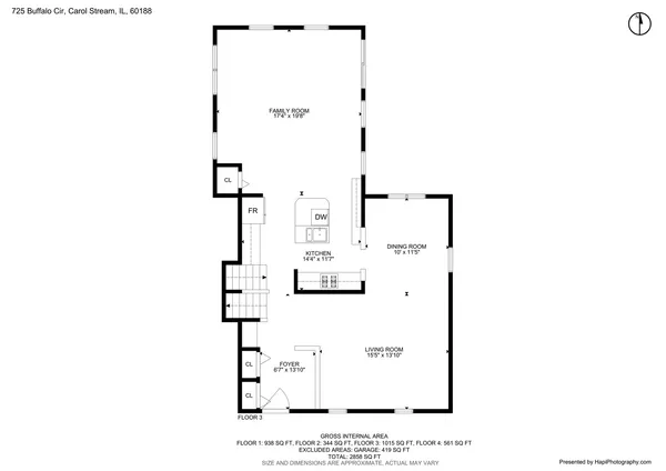$575,000 | 725 Buffalo Circle, Carol Stream, IL 60188