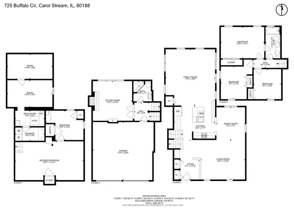 $575,000 | 725 Buffalo Circle, Carol Stream, IL 60188