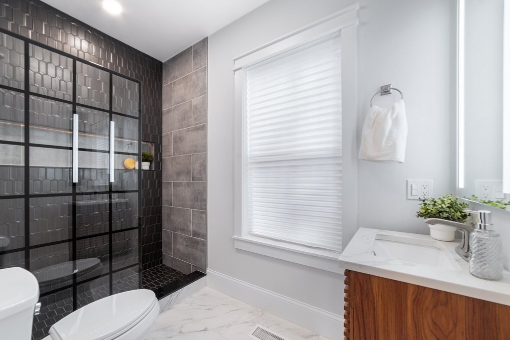 615 East 3rd Street, Unit 1 Boston, MA 02127 - Photo 23 of 42 a bathroom with a toilet sink and shower